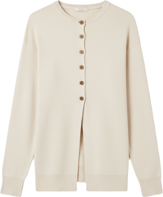 Women's Crewneck Long-Sleeve Cardigan Sweater