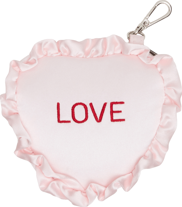 Rosalie Satin Conversation Heart Pouch
