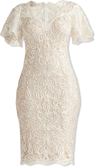 Women's Arnett Embroidered Flutter Sleeve Dress