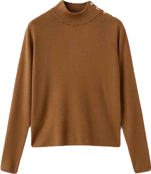 Women's Perkins-Neck Button Sweater