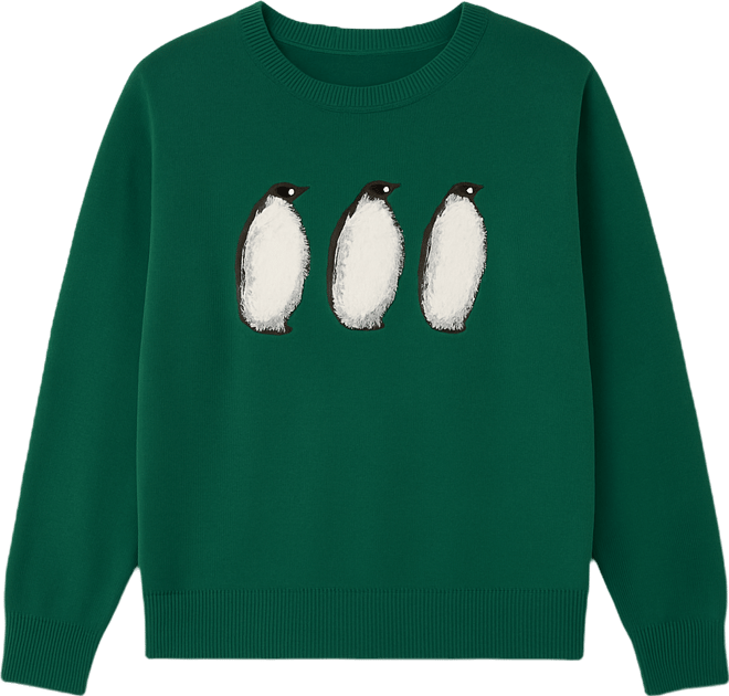 Women's Festive Penguin Knitted Sweater