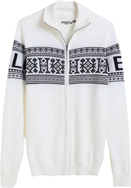 Unisex Vintage Sweden Design Full Zipped Cardigan