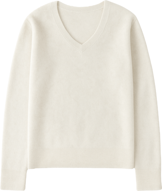 Women's Brushed Silk Cashmere V-Neck Sweater