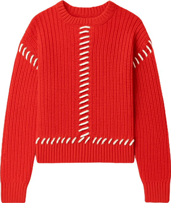 Women's Stitch Detailed Chunky Crew Neck Knit
