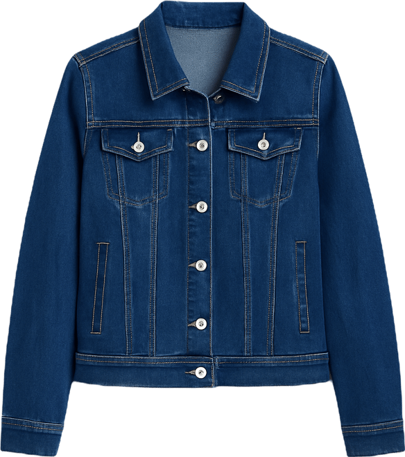 Petite Classic Denim Trucker Jacket, Created for Macy's