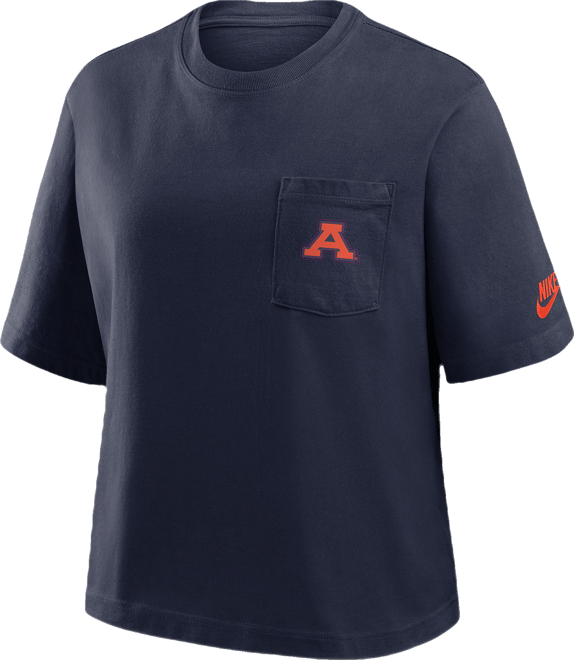 Auburn Legacy Pocket Boxy Playera universitaria Nike para mujer