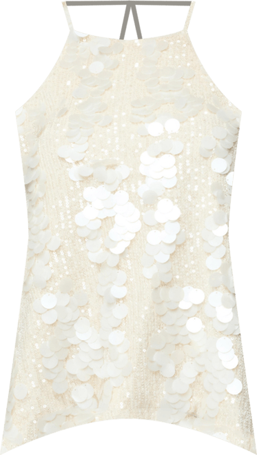 Women's Ellorie Backless Sequin Halter Top