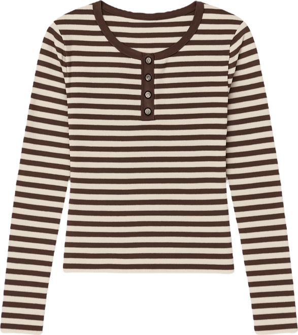 Women's Roma Striped Henley Top