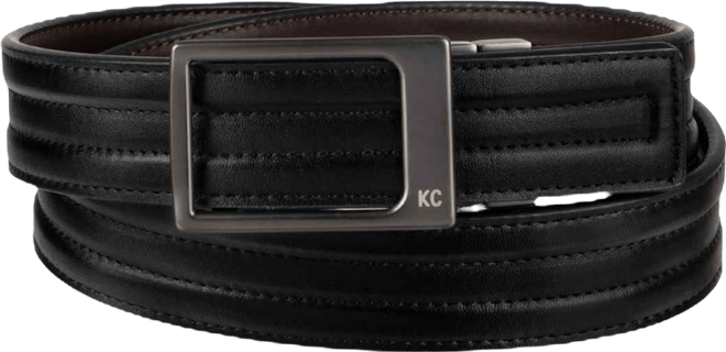Men's Reversible Compression Plaque Locking Buckle Belt