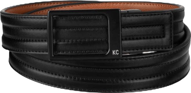 Men's Reversible Compression Plaque Locking Buckle Belt