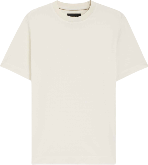 Boss by  Men's Cotton-Silk Geometric Jacquard T-Shirt