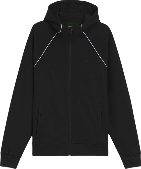 Boss by  Men's Piping Details Cotton-Blend Zip-Up Hoodie