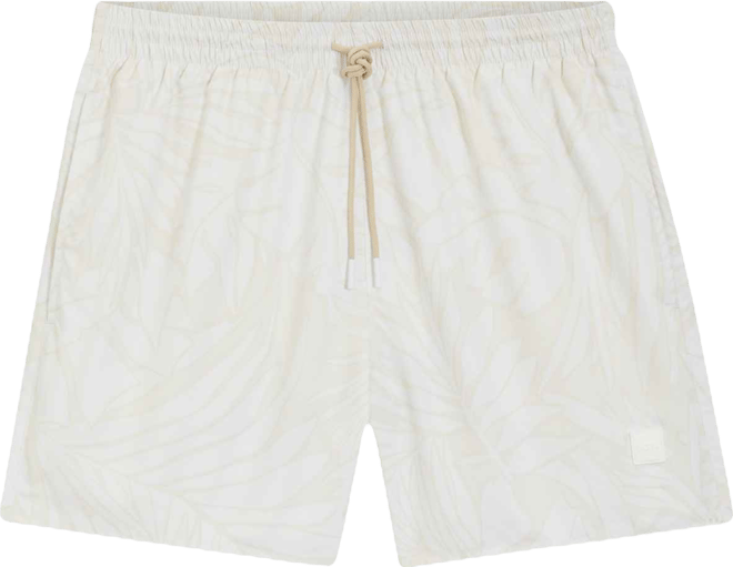 Boss by  Men's All-Over Print Logo-Badge Swim Shorts