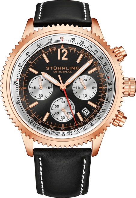 Turbine 4015 Men s Chronograph Watch – 44mm Quartz Movement, Tachymeter Bezel, Aviation-Inspired Design