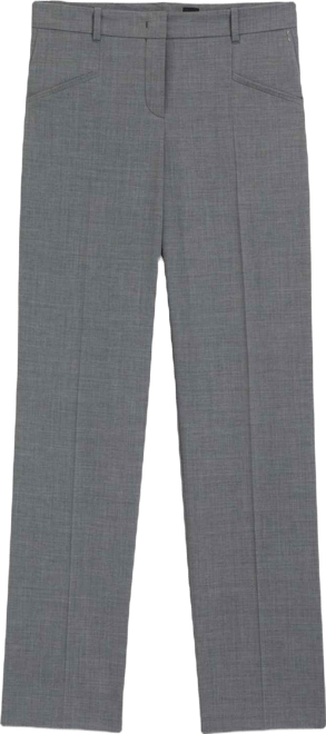 Boss by  Women's Melange Virgin Wool Relaxed-Fit Pants