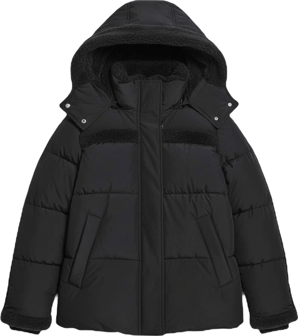 Women's Detailed Hooded Puffer Coat