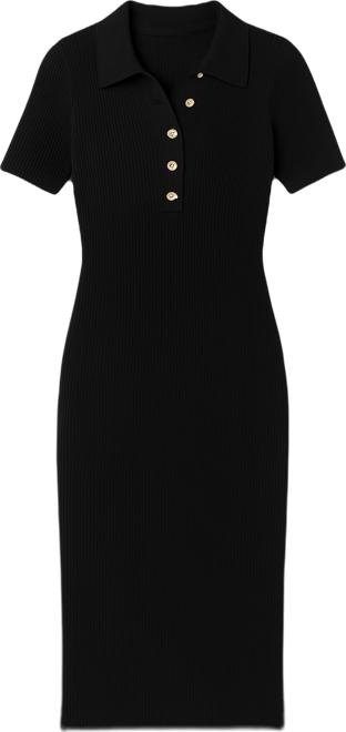 Michael  Women's Polo Collar Midi Dress