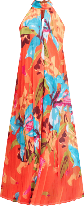 Women's Floral-Print Pleated Halter Maxi Dress, Macy's Exclusive
