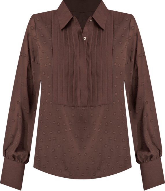 Women's Clip Dot Pleated Bib Top