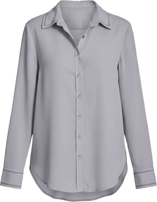 Women's Decorated Button-Down Top