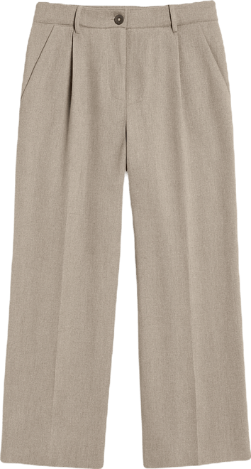 Women's Novelty Pleated Wide Leg Pants