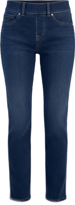 Petite High-Rise Pull-On Straight-Leg Jeans, Macy's Exclusive