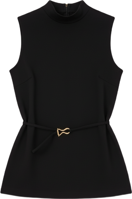 Women's Mock Neck Sleeveless Top