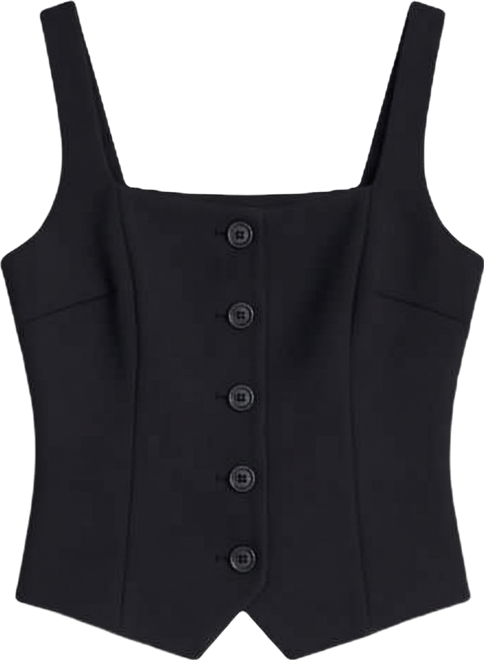 Women's Button Front Vest Top