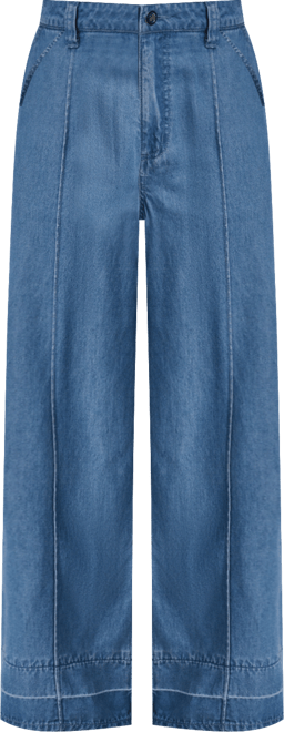 Women's Belted Front Seam Straight Pants