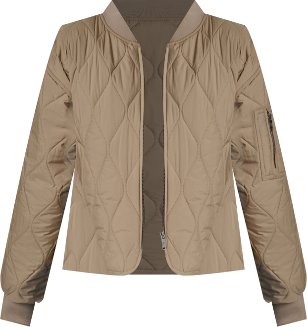 Women's Long-Sleeve Quilted Bomber Jacket