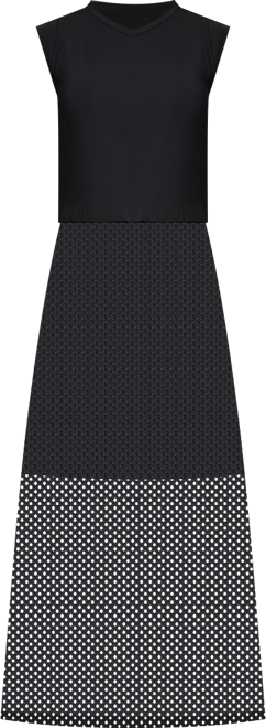 Women's Sleeveless Mix Media Fauchet Dress