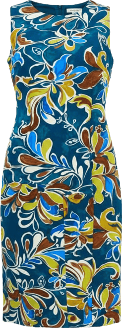 Women's Printed Sleeveless Sheath Dress