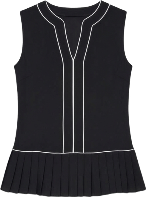Women's Pleated Detail Sleeveless Top