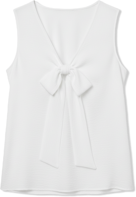 Women's Sleeveless Bow Detail Top