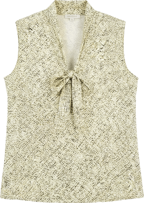 Women's Printed Satin Sleeveless Top, Regular & Petite