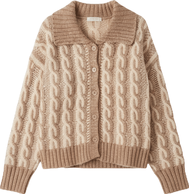 Women's Michaella Cable Collared Cardigan Sweater