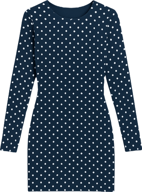 Michael  Women's Dotted Long-Sleeve Mini Dress
