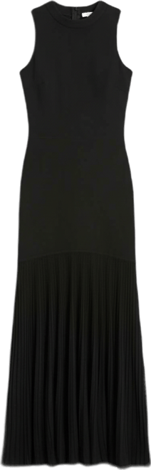 Michael  Women's Mock Neck Sheer Maxi Dress