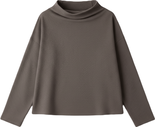 Women's Funnel Neck Long-Sleeve Box Top
