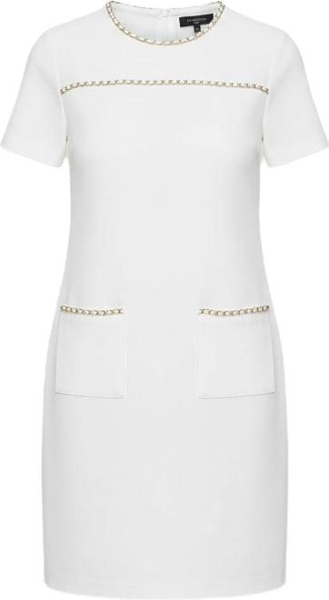 Women's Crewneck Chain Detail Shift Dress