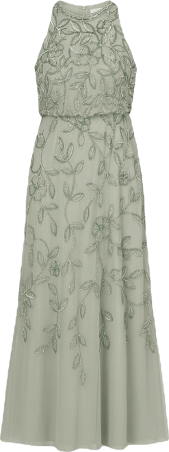 Women's Beaded Sleeveless Long Dress