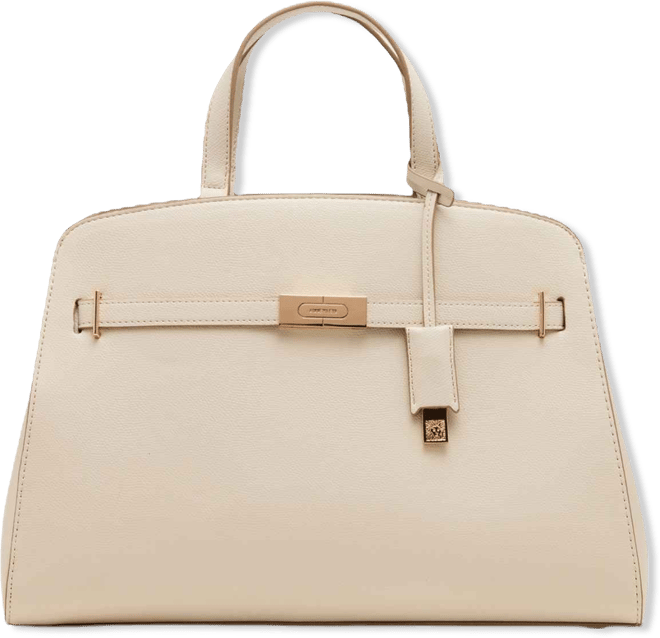 Large Belted Satchel with Convertible Strap
