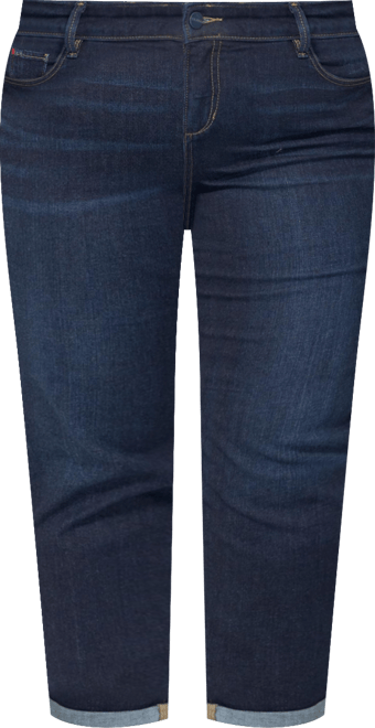 Women Denim Mid Rise Boyfriend rolled in 25.5" inseam