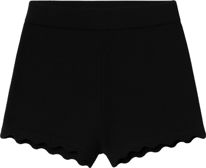 Women's Maizy Scalloped Knit Micro Shorts