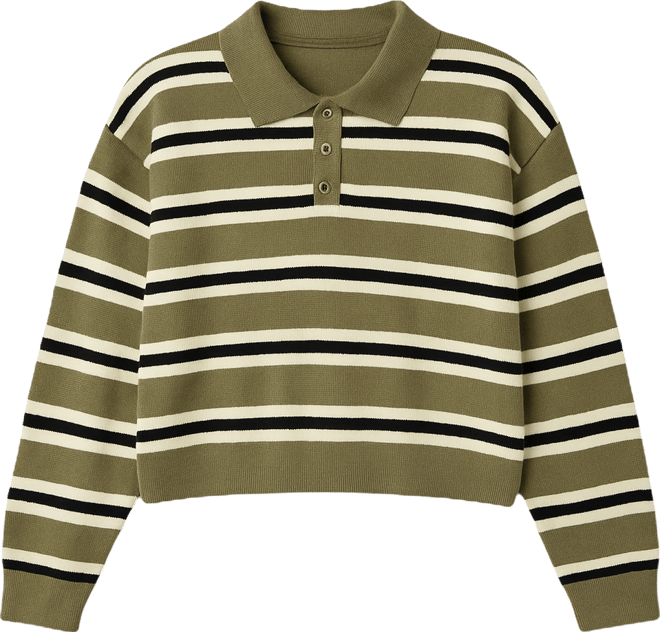 Women's Shelby Striped Polo Sweater