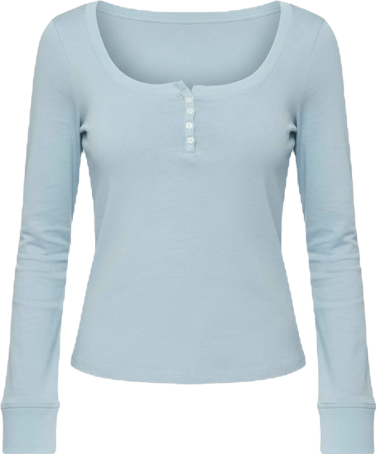 Women's Steffey Scoop Neck Henley Top