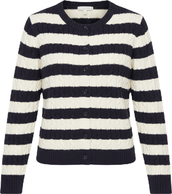 Women's Mildred Striped Cable Knit Cardigan
