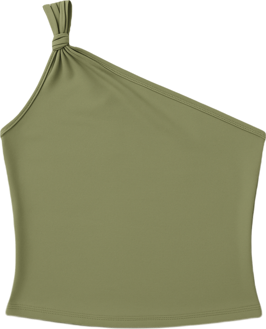 Women's Knotted One Shoulder Asymmetric Top