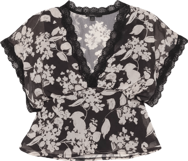 Women's Romantic Lace V-Neck Top