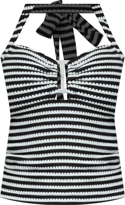 Women's Lovina Textured Striped Halter Top